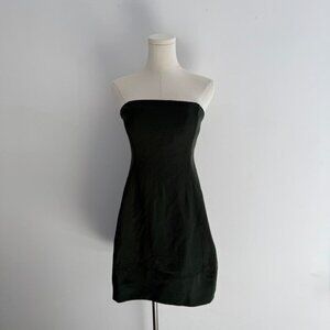 Wilfred Strapless Mini Dress | Forest Green | Women’s Size 6